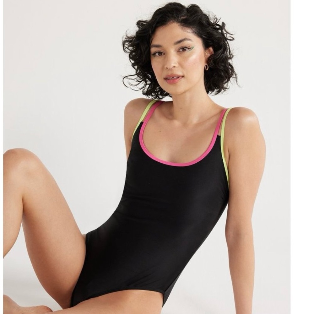 No Boundaries Juniors’ Multi-Strap One-Piece Swimsuit